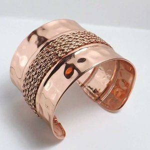 Faux Copper Chain Link Cuff Bracelet